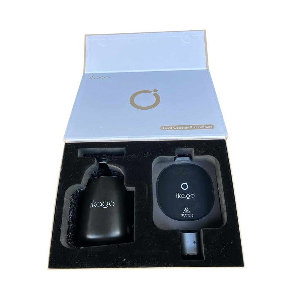 ikago Heat Coaster Pro Full Set Smart Mug Warmer Black